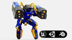 MILITARY BOT B-450 Rigged for Unreal Engine - Unity - MIXAMO 