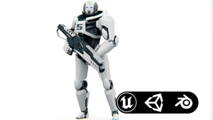 ANDROID SOLDIER P-800 Rigged for Unreal Engine - Unity - MIXAMO 