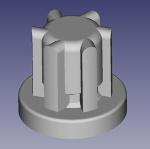 LOWER PART OF THE COUPLING FOR BRAUN COMBIMAX FOOD PROCESSOR