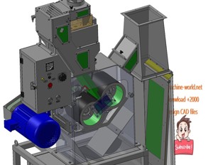 industrial 3D model Rice peeling machine
