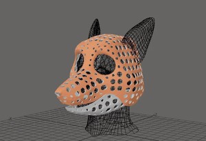 Fursuit- or puppet-head base - version 7.2 - Fox