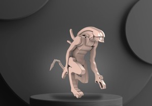 ALIEN SIMPLE LOW POLY MODEL