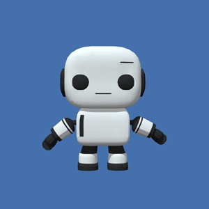 Rigged Robot Character Low-poly PBR 3D model