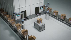 Packing Industrial Robots Animated