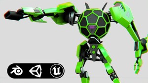 HEXA MOSQUITO DROID Rigged for Unreal Engine - Unity - MIXAMO 