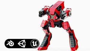RAPTOR DROID D-150 Rigged for Unreal Engine - Unity - MIXAMO