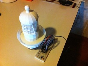 IMPROVED LED SIMULATION GREEN CAPE LIGHTHOUSE MODEL