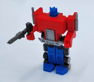 YABAYA 001 MINI OPTIMUS PRIME - TRANSFORMING FIDGET TOY - 3.5 INCHES TALL - NO SUPPORTS - TRANSFORMERS