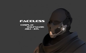 FACELESS - COSPLAY SCI-FI HALF-MASK