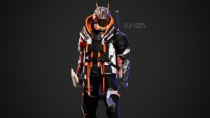 Cyberpunk Axion Robot