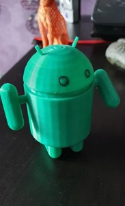 Android "Droid" robot box with moveable arms