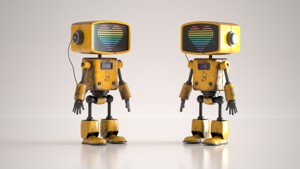 Retro Robot  Game-Ready 3D Model