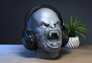Human gorilla Headphone Stand