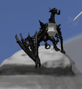 dragon with robot hands