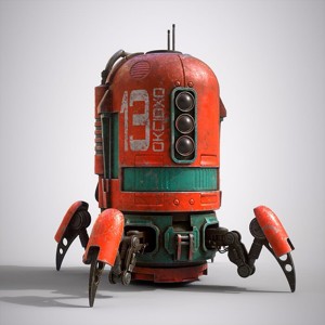 Spider robot sci-fi 3d model