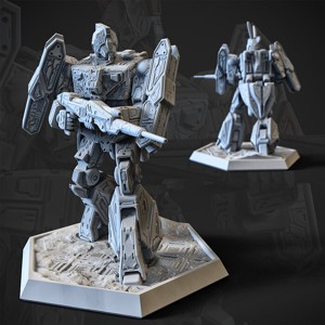 Standing Tank Mech  3D Printable 75mm