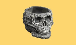 robot skull pen holder stuff holder