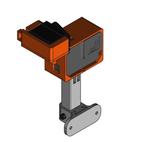 GoPro Hero Silver 7 Holder with servo slot for Combat arenas