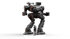 MECH- DARKEST GOAT WITH FREE PILOT AND INTERCHANGEABLE WEAPONS