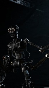 Rigged spider bot in abondoned style