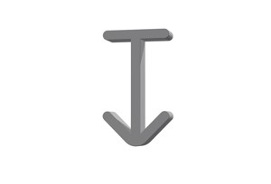 3d arrow from top