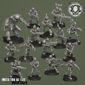 ROBOT WARBAND BUNDLE - MODULAR MINIATURES FOR TABLETOP AND RPG GAMING