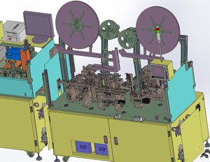 industrial 3D model Electronic connector assembly machine