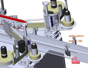 industrial 3D model Double sided labeling machine
