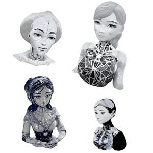 Cybernetic Beauty Series - Feminine Android Busts