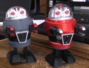 Tomy Pocketbot-Rascal robot, 3d printed battery walking robot. TT gearmotor version.