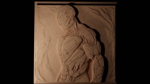 Cyborg CNC 3d Print High Relief Sand Casting