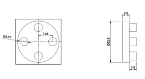 Lego Mindstorms Press Fit Adapter (SLDPRT, f3d, step, drawing)