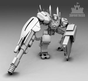  A robot with a shield