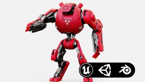 COMBAT DROID OZ-200 Rigged for Unreal Engine - Unity - MIXAMO