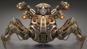 Spider Robot Advanced - Rigged and Animated