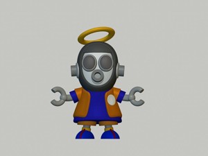 Akira Toriyama Robot mascot with nimbus cloud