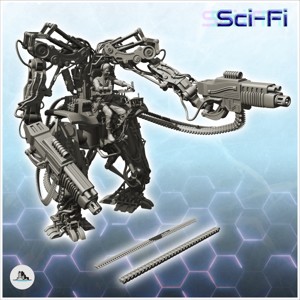 DAGOHR COMBAT ROBOT (1) - FUTURE SCI-FI SF POST APOCALYPTIC TABLETOP SCIFI WARGAMING PLANETARY EXPLORATION RPG