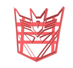 CORTANTE COOKIE CUTTER 5CM DECEPTICONS TRANSFORMERS ROBOT