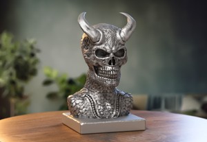 SKULL ROBOT DEMON DRAGON BUST, CYBORG SKULL DRAGON BUST, PERFECT GAMER GIFT, SCI-FI FANS GIFT, ROBOT SKULL DEMON DRAGON BUST A175 (1)