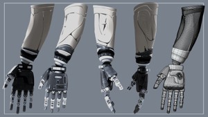 Robotic Arm subdivision Blender 3d model