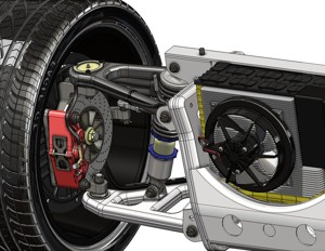 electric vehicle rear axle-industrial 3D model