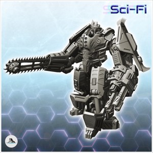 SHIRTAR COMBAT ROBOT (17) - FUTURE SCI-FI SF POST APOCALYPTIC TABLETOP SCIFI WARGAMING PLANETARY EXPLORATION RPG