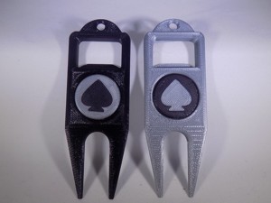 SPADE GOLF BALL MARKER