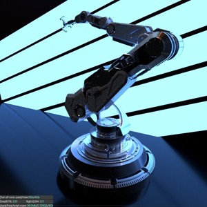 C4D Octane Robotic arm 