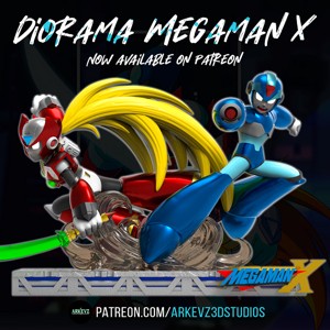 Diorama Megaman And Zero