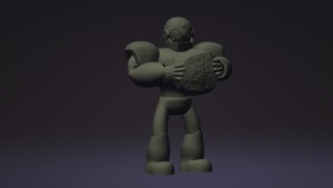 GUTSMAN - MEGAMAN 1 - ROBOT MASTER - MINIATURE - POSED VERSION