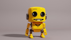 Cute Yellow Robot Kid