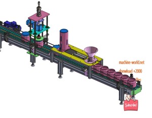 industrial 3D model Sample bottle packing machine