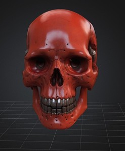 Realistic Robotic Skull and Meaty Horror Game Asset