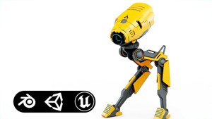 COMBAT DROID D-300  Rigged for Unreal Engine - Unity - MIXAMO
